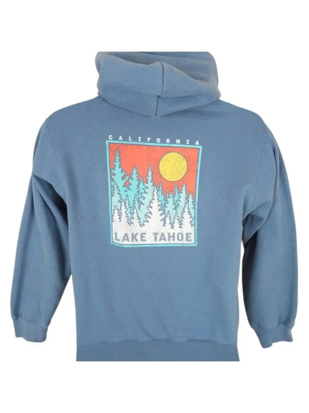 Lake Tahoe Sweatshirt Hoodie Youth Size 14 16 Blue Full Zip Travel Destination